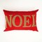 Christmas Lumber Pillow | Red Noel Beadwork Pillow – Festive Holiday Decorative Cushion for Seasonal Home Décor | 24"x16"